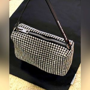 COPY - Alexander Wang Medium Heiress Rhinestone Mesh Pouch